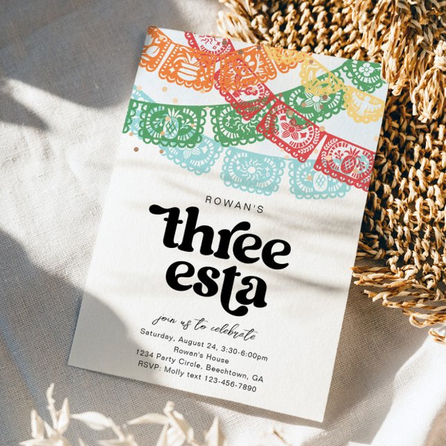 Three-Esta Birthday Invitation | Fiesta Invite (Creator Uploaded)