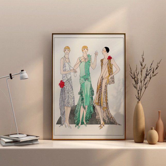 Three evening dresses with lace from Racine Poster (Creator Uploaded)