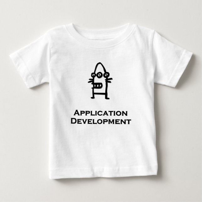 Three Eye Bot Application Development Baby T-Shirt (Front)