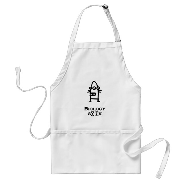 Three Eye Bot Biology Geek black Standard Apron (Front)