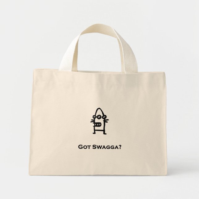 Three Eye Bot Got Swagga Mini Tote Bag (Front)