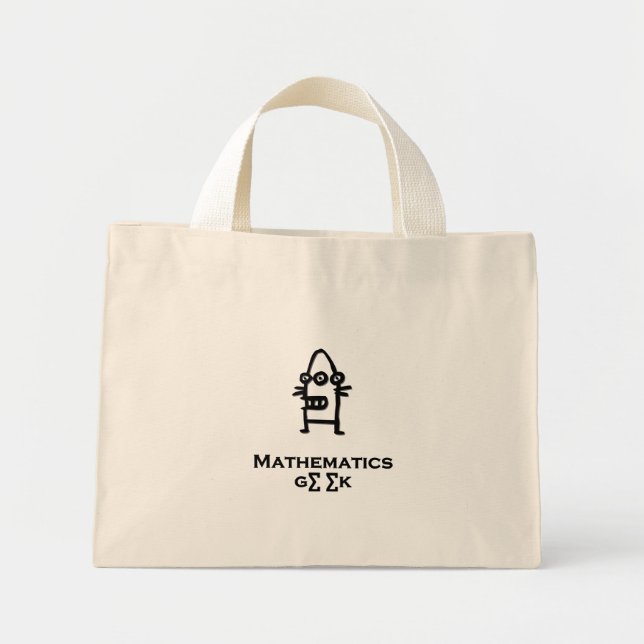 Three Eye Bot Mathematics Geek Mini Tote Bag (Front)