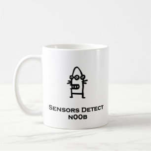 Three Eye Bot Sensors Detect n00b Coffee Mug