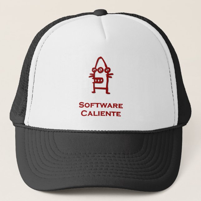 Three Eye Bot Software Caliente Trucker Hat (Front)