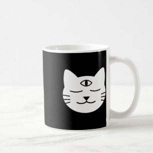 Three-eyed Cat Third Eye Chakra Yoki Mascot Yoga M Coffee Mug