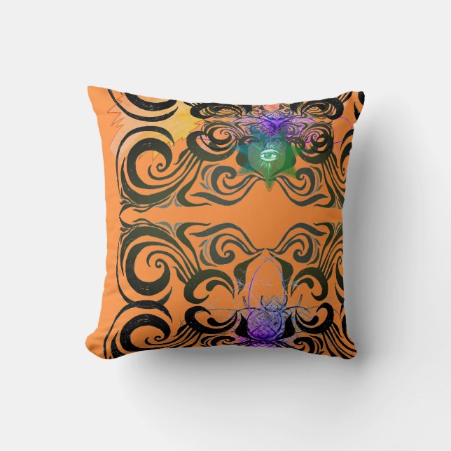 Three Eyed Elegant Alien Tribe Duvet Cover Cushion (Front)