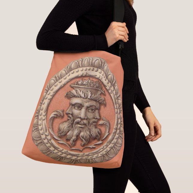  three faces print crossbody bag (Close Up)