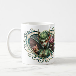 Three fairies, the companions of the magic heart.  coffee mug