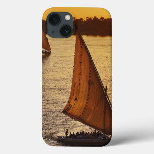 Three falukas with sightseers on Nile River at iPhone 13 Case