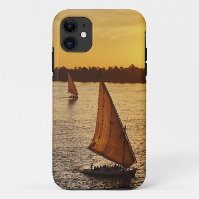 Three falukas with sightseers on Nile River at Case-Mate iPhone Case (Back)