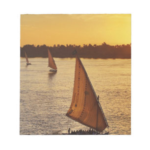 Three falukas with sightseers on Nile River at Notepad