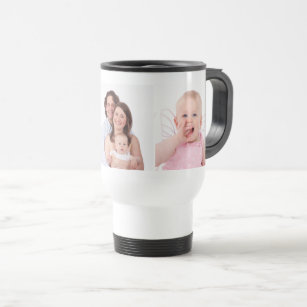 Three Family Photos Template Personalised Travel Mug