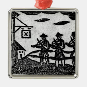 Three Fiddlers, from 'A Book Roxburghe Ballads' Metal Ornament