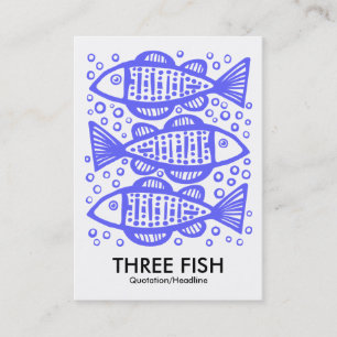 Three Fish - Electric Blue Business Card