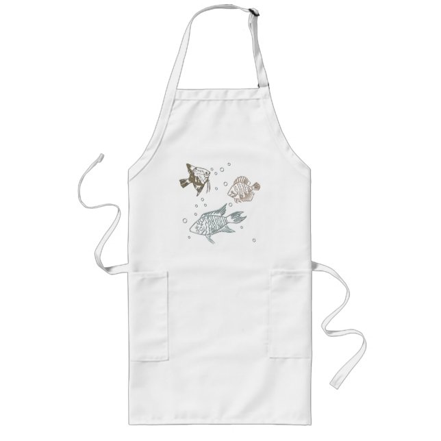 Three Fish Long Apron (Front)