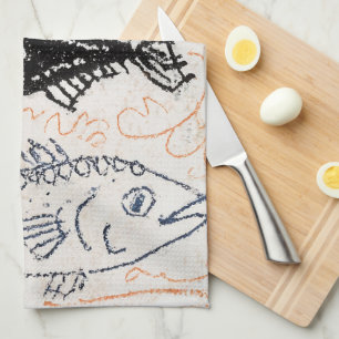 Three Fish, One Dark Tea Towel