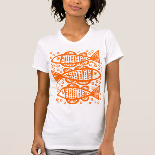 Three Fish -Orange T-Shirt
