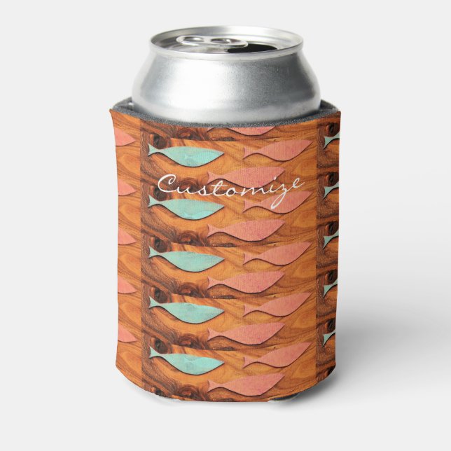 Three Fish Pattern Thunder_Cove Can Cooler (Can Back)
