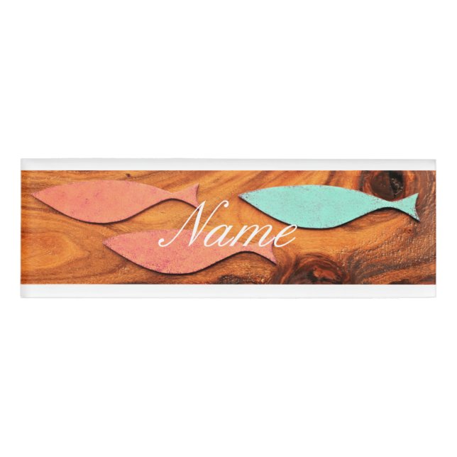Three Fish Pattern Thunder_Cove Name Tag (Front)