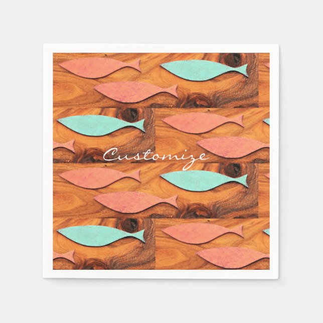 Three Fish Pattern Thunder_Cove Napkin (Front)