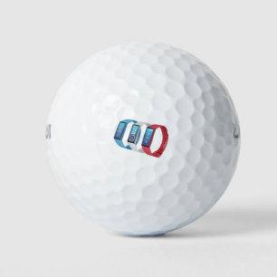 Three fitness trackers golf balls