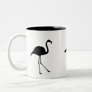 Three Flamingos Two-Tone Coffee Mug