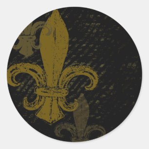 Three Fleur De Lis Classic Round Sticker