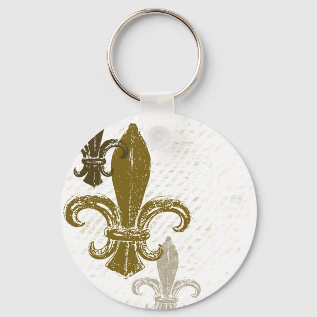 Three Fleur De Lis Key Ring (Front)