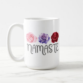 Three Flowers Namaste Coffee Mug
