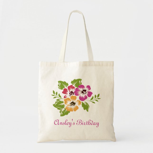 Three Flowers Tote Bag (Front)