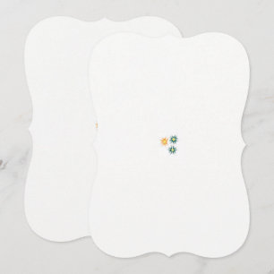 three flowers with green and orange petals