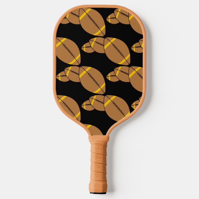 Three Footballs Pickleball Paddle (Back)