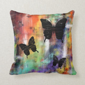 Three Free Butterflies Cushion
