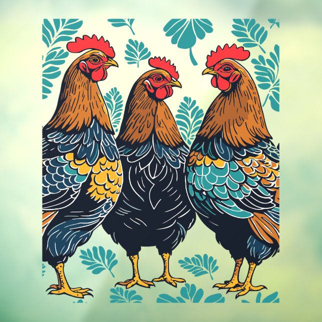 Three French Hens Cut-Out Stencil-Style (Sheet 3)