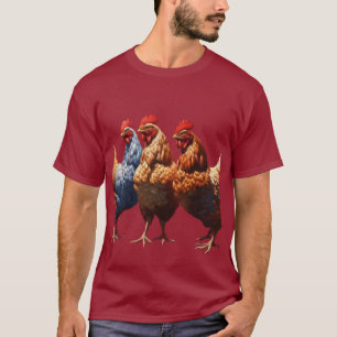 Three French Hens Faith Hope Charity Cut Out v2 T-Shirt