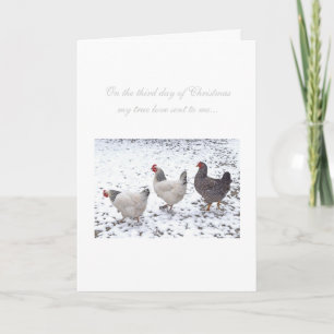 Three French Hens Holiday Card