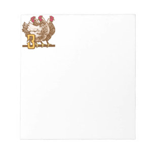 Three French Hens Notepad