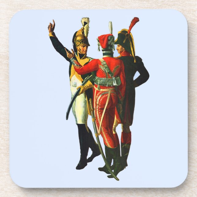 three French soldiers circa 1800 Coaster (Front)