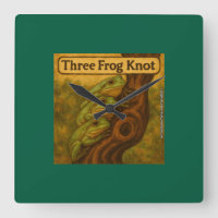 Three Frog Knot – Whimsical Amphibian Wordplay Art