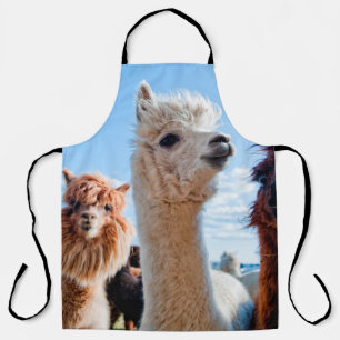 Three Funny Alpacas Apron