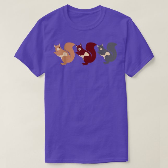 Three funny dancing squirrels  T-Shirt (Design Front)