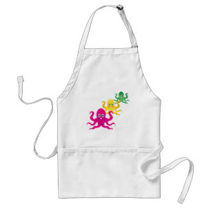 Three funny octopies standard apron
