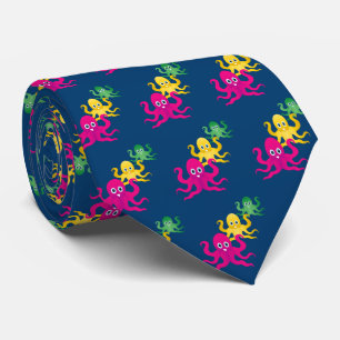 Three funny octopies tie