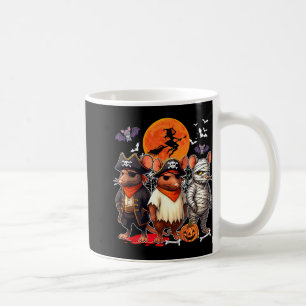 Three Funny Rats Costume Pirate Boo Mummy Hallowee Coffee Mug