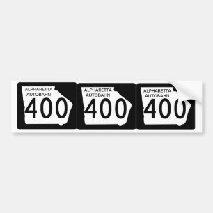 THREE GA 400 "Alpharetta Autobahn" Bumper Sticker