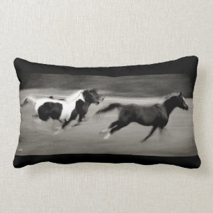 Three Galloping Horses Lumbar Cushion