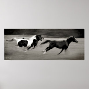 Three Galloping Horses Poster