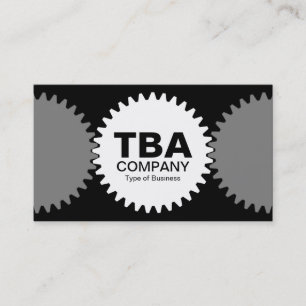 Three Gears v2 - White and Semi Tranparent Business Card