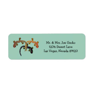 Three Geckos Return Address Label