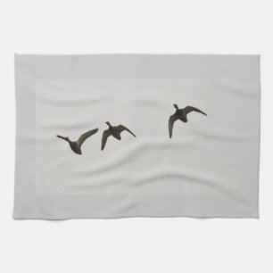 Three geese tea towel